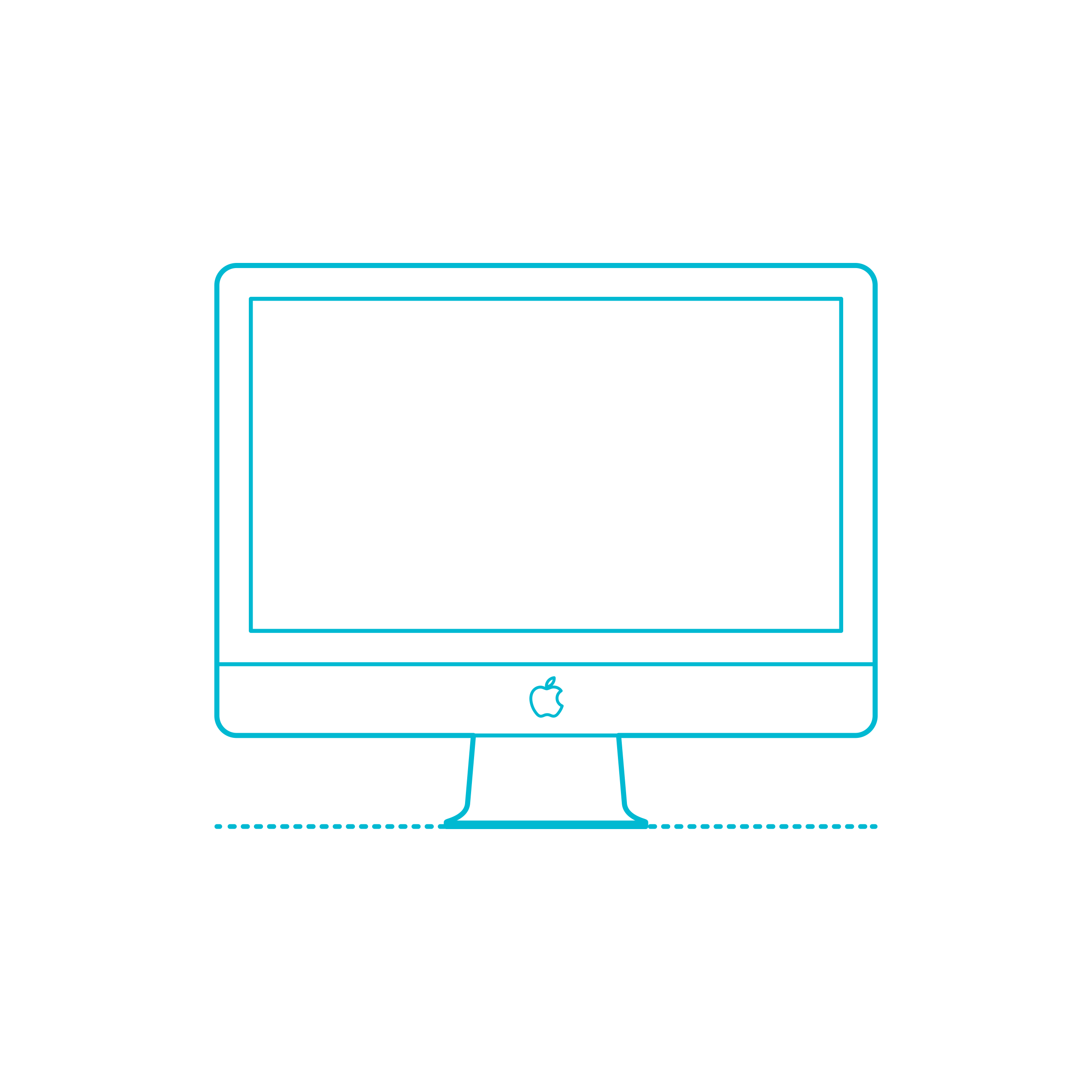 Guide Digital Apple Imac Slim 21.5 Inch 2012 Monoline Svg Vector Free Vectors